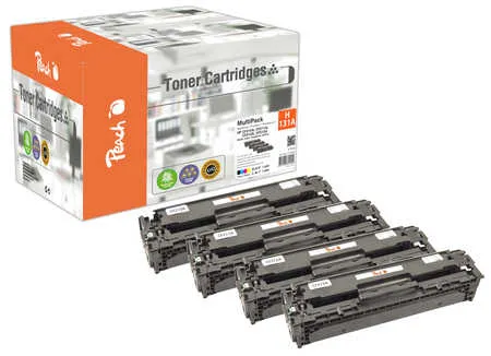 Peach Multipack , compatible avec
 No. 131A, CF210A, CF211A, CF212A, CF213A HP LaserJet Pro 200 Series
