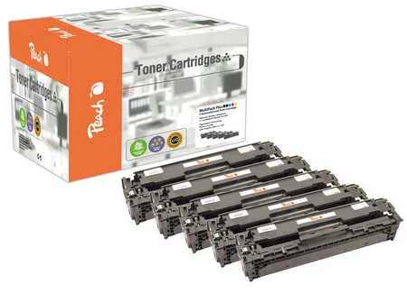 Peach Multipack Plus  compatible avec
 No. 125A, CB540A*2, CB541A, CB542A, CB543A HP Color LaserJet CM 1312 EB MFP
