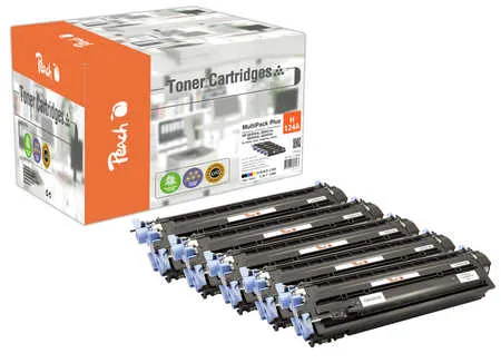 Peach Multipack Plus  compatible avec
 No. 124A, Q6000A*2, Q6001A, Q6002A, Q6003A HP Color LaserJet CM 1015 MFP