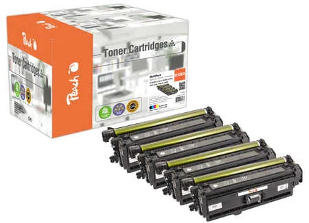 Peach Multipack , compatible avec
 No. 508A, CF360A, CF361A, CF362A, CF363A HP Color LaserJet Enterprise MFP M 577 dn
