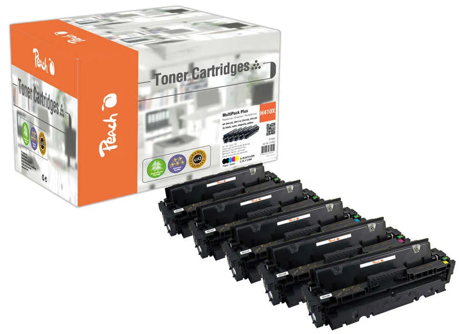 Peach Multipack Plus  compatible avec
 No. 410X, CF410X*2, CF411X, CF412X, CF413X HP Color LaserJet Pro MFP M 477 fnw