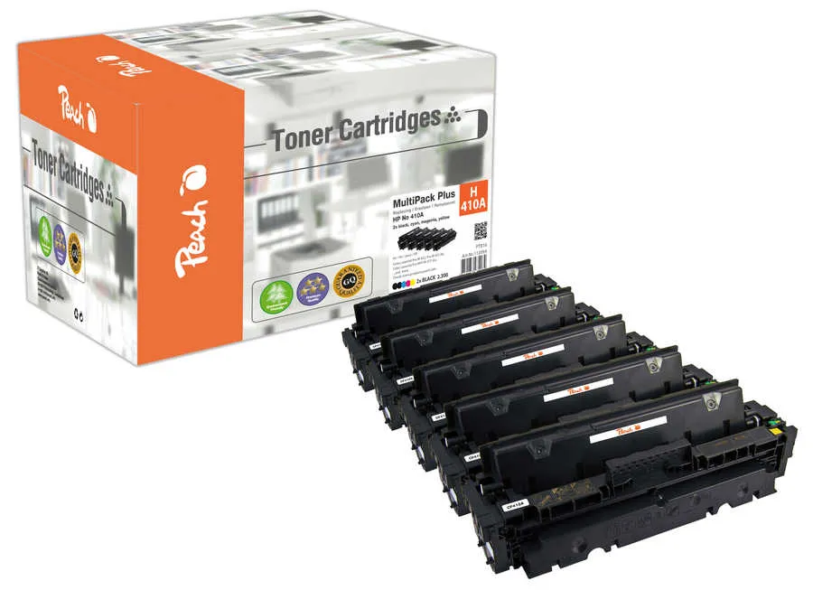 Peach Multipack Plus  compatible avec
 No. 410A, CF410A*2, CF411A, CF412A, CF413A HP Color LaserJet Pro MFP M 477 fnw