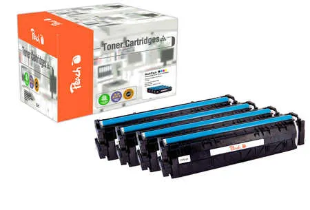 Peach Multipack , compatible avec
 No. 203X, CF540X, CF541X, CF542X, CF543X HP Color LaserJet Pro M 254 dw