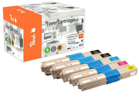 Peach Multipack Plus  compatible avec
 46508716*2, 46508715, 46508714, 46508713 OKI C 332 DNw