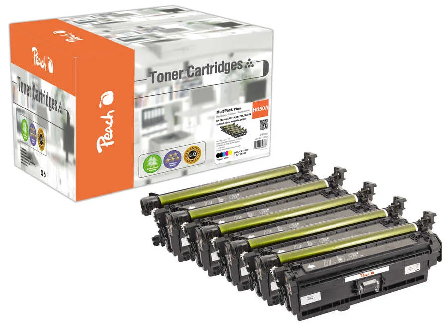 Peach Multipack , compatible avec
 No. 507A, CE400A, CE401A, CE402A, CE403A HP Color LaserJet Managed MFP M 575 dnm