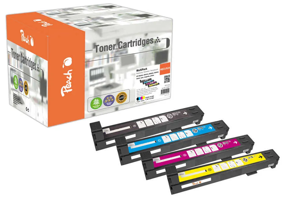 Peach Multipack , compatible avec
 No. 823A, No. 824A, CB380A, CB381A, CB382A, CB383A HP Color LaserJet CP 6015 Series