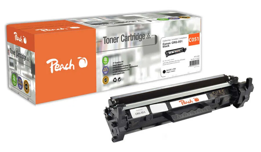 Peach  Toner Module noire, compatible avec
 CRG-051 bk, 2168C002 Canon LBP-162