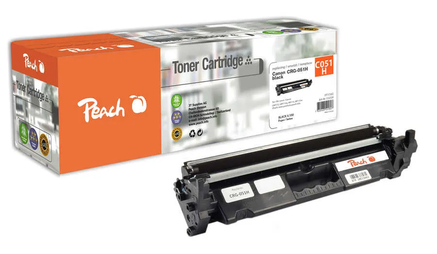Peach  Toner Module noir XL, compatible avec
 CRG-051H bk, 2169C002 Canon LBP-162