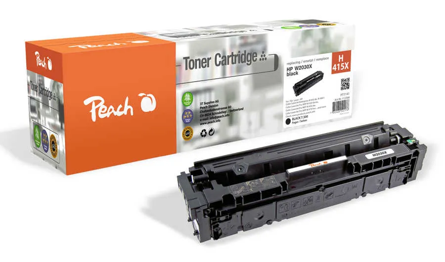 Peach  Toner Module noire, compatible avec
 No. 415X, W2030X HP Color LaserJet Enterprise MFP M 480 f