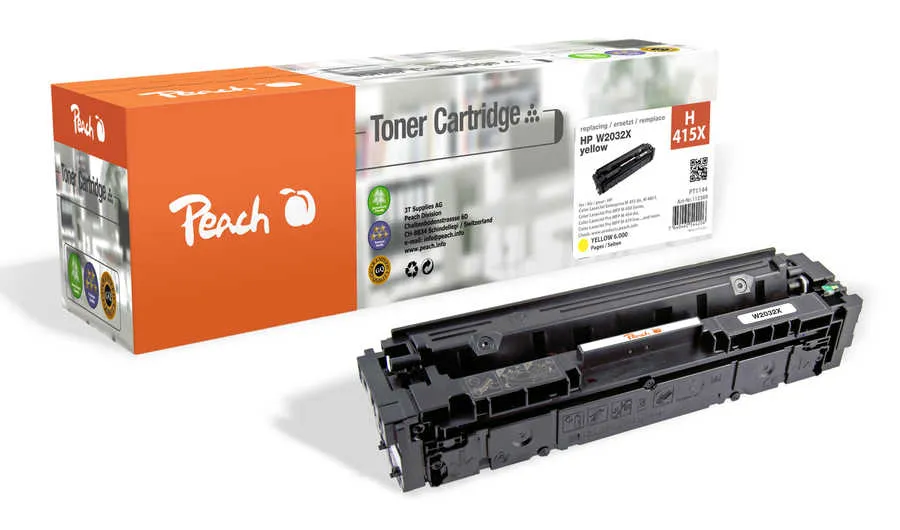 Peach  Toner Module jaune, compatible avec
 No. 415X, W2032X HP Color LaserJet Enterprise MFP M 480 f