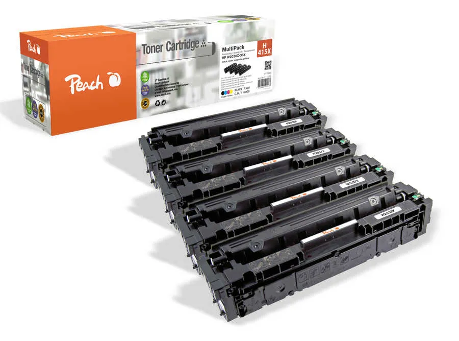 Peach Multipack , compatible avec
 No. 415X, W2030X, W2031X, W2032X, W2033X HP Color LaserJet Enterprise MFP M 480 f