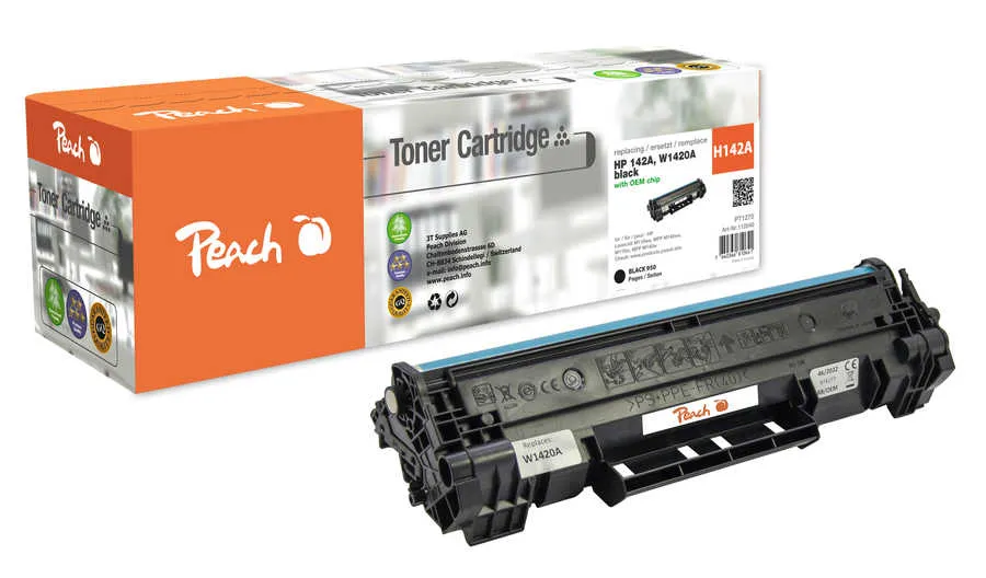 Peach  Toner Module noire, compatible avec
 No. 142A, W1420A HP LaserJet M 110 a