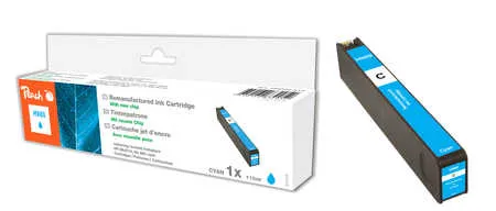 Peach  cartouche d'encre cyan compatible avec
 No. 980 c, D8J07A HP OfficeJet Enterprise Color Flow X 585 z MFP