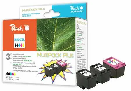 Peach  Multipack Plus, compatible avec
 No. 300XL, CC641EE*2, CC644EE HP DeskJet F 4213