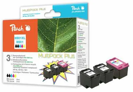 Peach  Multipack Plus, compatible avec
 No. 901XL, CC654AE*2, CC656AE HP OfficeJet 4500