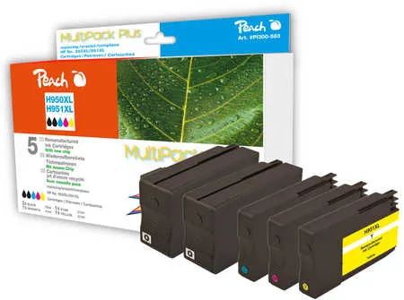 Peach  Combi Pack Plus compatible avec
 No. 950XL, No. 951XL, CN045E*2, CN046E, CN047E, CN048E HP OfficeJet Pro 251 dw