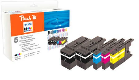 Peach  Multipack Plus, XL, compatible avec
 LC-1280XLVALBP Brother MFCJ 6510 DW