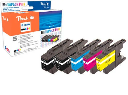 Peach  Multipack Plus, compatible avec
 LC-1240VALBP Brother DCPJ 725 DW