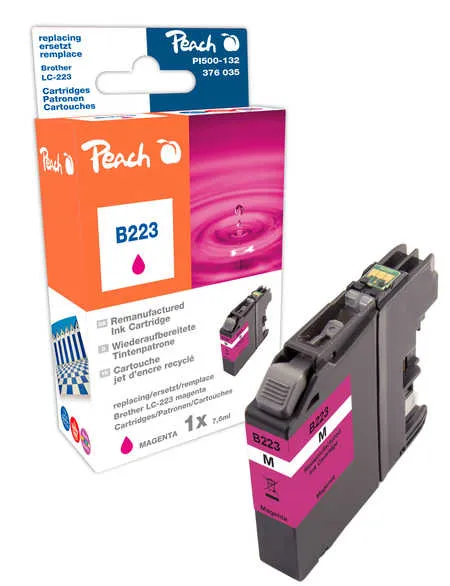 Peach Cartouche d'encre  magenta, compatible avec
 LC-223M Brother MFCJ 480 DW