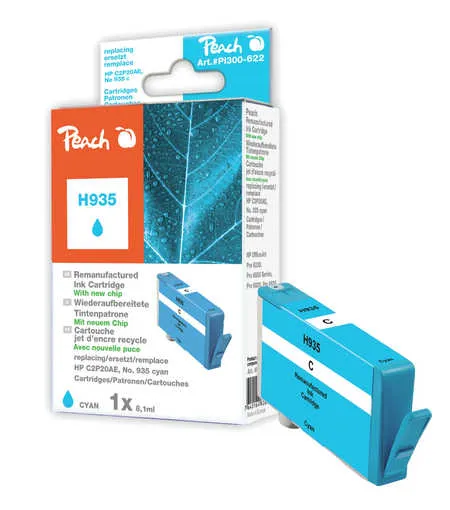 Peach  cartouche d'encre cyan compatible avec
 No. 935 c, C2P20A HP OfficeJet 6820