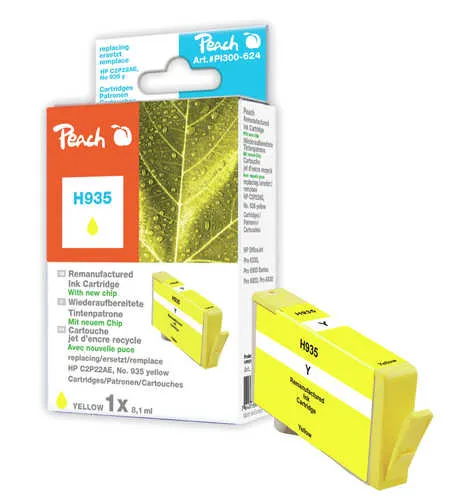 Peach  cartouche d'encre jaune compatible avec
 No. 935 y, C2P22A HP OfficeJet 6820