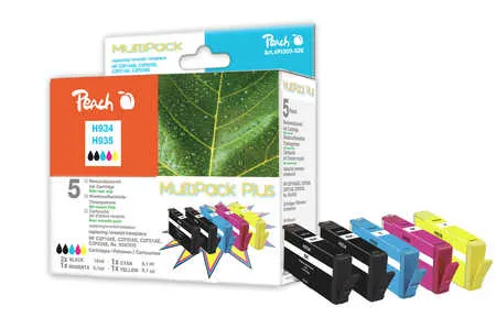 Peach  Combi Pack Plus compatible avec
 No. 934*2, No. 935, C2P19A*2, C2P20A, C2P21A, C2P22A HP OfficeJet 6820