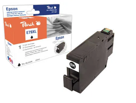 Peach Cartouche d'encre  HY noir, compatible avec
 No. 79XL bk, C13T79014010 Epson WorkForce Pro WF-4630 DWF