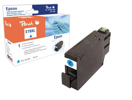Peach Cartouche d'encre  HY cyan, compatible avec
 No. 79XL c, C13T79024010 Epson WorkForce Pro WF-4630 DWF