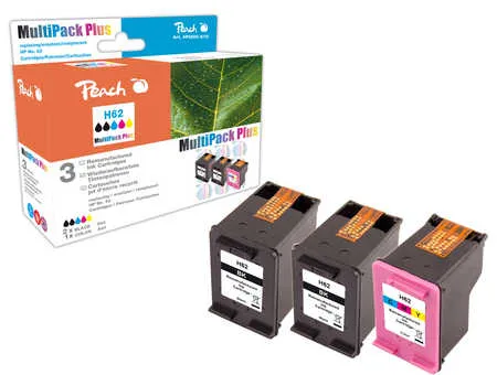 Peach  Multipack Plus compatible avec
 No. 62, C2P04AE*2, C2P06AE HP Envy 5661 e-All-in-One