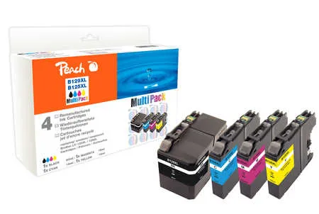 Peach Multipack , compatible avec
 LC-129VALBP Brother MFCJ 6520 DW