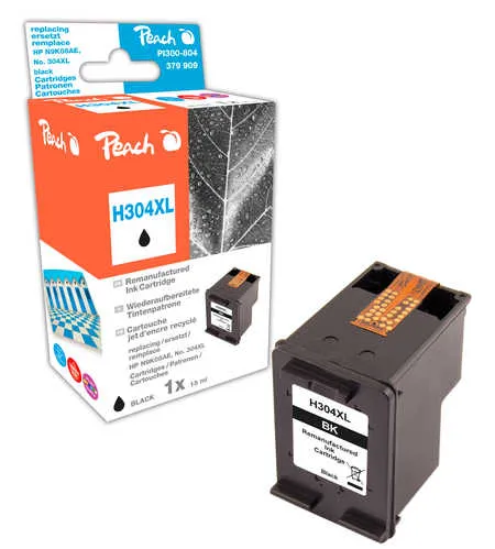 Peach  tête d'impression noire compatible avec
 No. 304XL bk, N9K08AE HP DeskJet 3720 Series