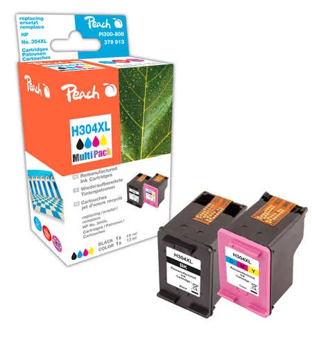 Peach  Multipack compatible avec
 No. 304XL, N9K08AE, N9K07AE HP DeskJet 3720 Series