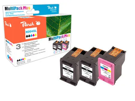Peach  Multipack Plus compatible avec
 No. 304XL, N9K08AE*2, N9K07AE HP DeskJet 3720 Series