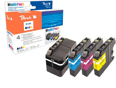 Peach Multipack , compatible avec
 LC-12E Brother MFCJ 6925 DW