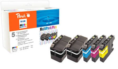 Peach Multipack Plus  compatible avec
 LC-12E Brother MFCJ 6925 DW