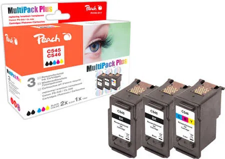 Peach  Combi Pack compatible avec
 PG-545*2, CL-546, 8287B001*2, 8289B001 Canon Pixma IP 2820