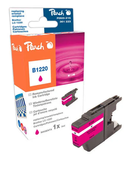 Peach Cartouche d'encre  magenta, compatible avec
 LC-1220M Brother DCPJ 725 DW