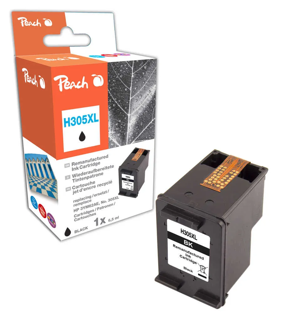 Peach  tête d'impression noire compatible avec
 No. 305XL BK, 3YM62AE HP DeskJet 2722