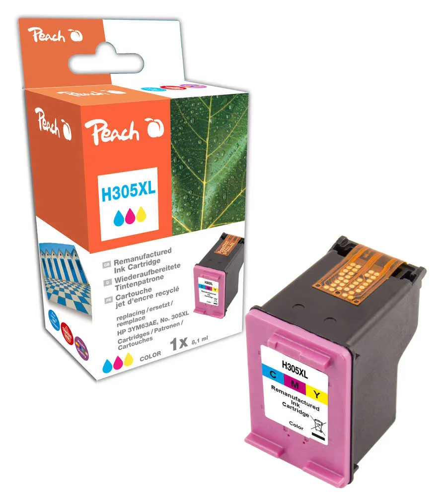 Peach Tête d'impression  couleur, compatible avec
 No. 305XL C, 3YM63AE HP DeskJet 2722
