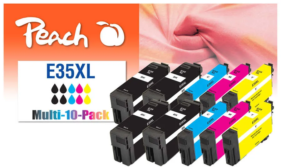 Peach  Pack de 10, compatible avec
 No. 35XL, T3591*4, T3592*2, T3593*2, T3594*2 Epson WorkForce Pro WF-4735 DTWF