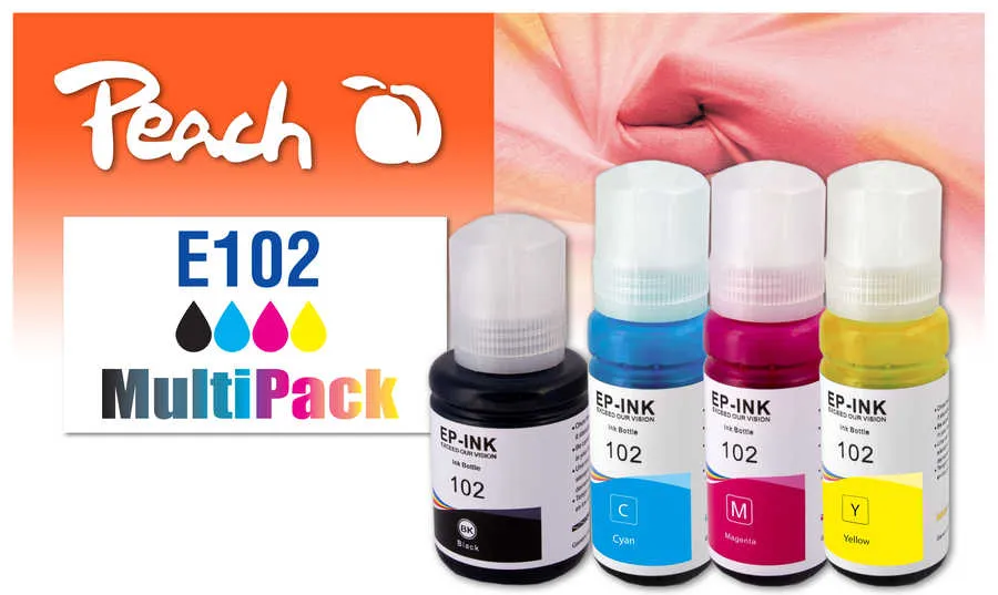 Peach  Multi Pack, compatible avec
 No. 102, T03R640 Epson WorkForce STC 2100
