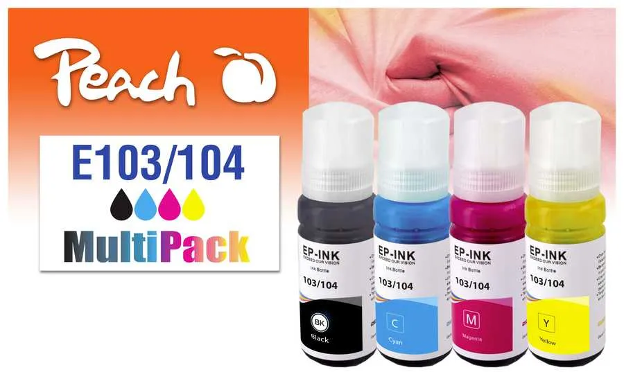 Peach  Multi Pack, compatible avec
 No. 103, No. 104, T00P640 Epson EcoTank ET-2710