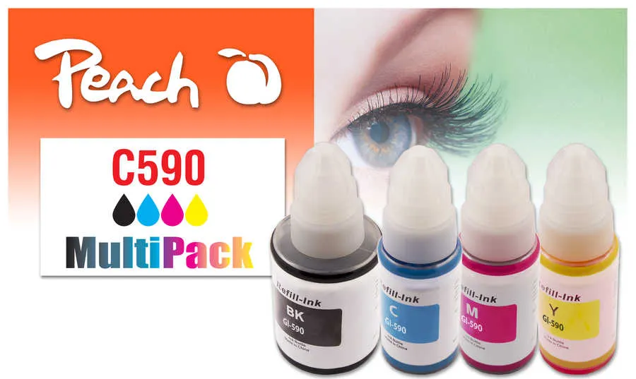 Peach  Multi Pack, compatible avec
 GI-590 Canon Pixma G 4410