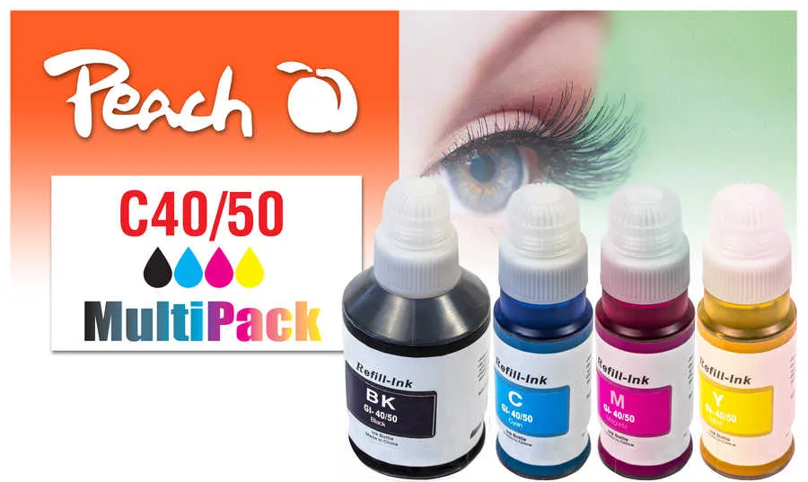 Peach  Multi Pack, compatible avec
 GI-40, GI-50 Canon Pixma TS 8751