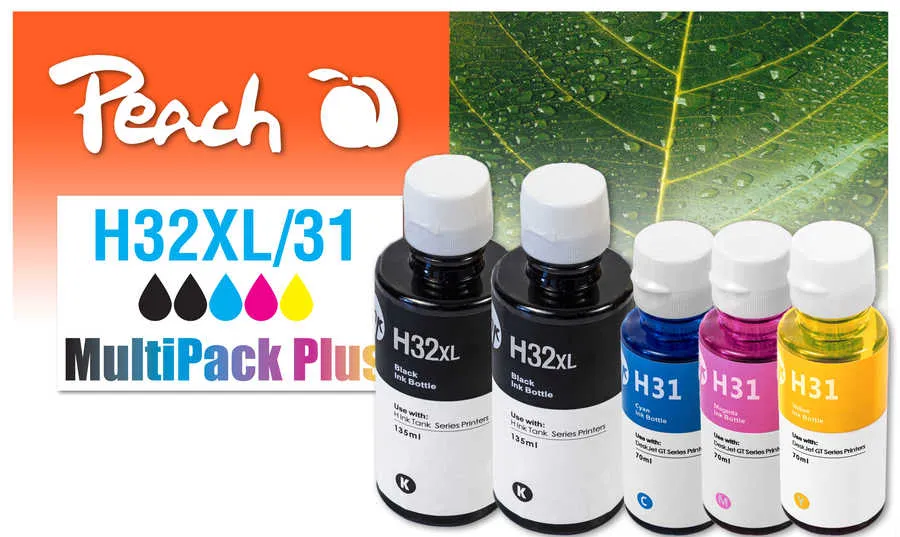 Peach Multipack Plus  compatible avec
 No. 32XL*2, No. 31 HP Smart Tank 5105