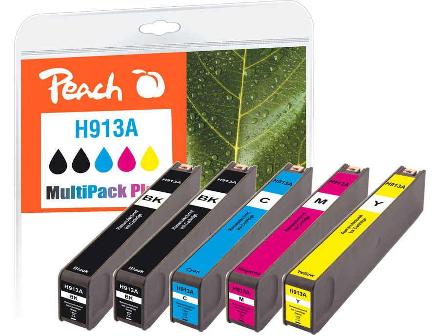 Peach  Combi Pack Plus compatible avec
 No. 913A, L0R95AE, F6T77AE, F6T78AE, F6T79AE HP PageWide Pro 477 dn