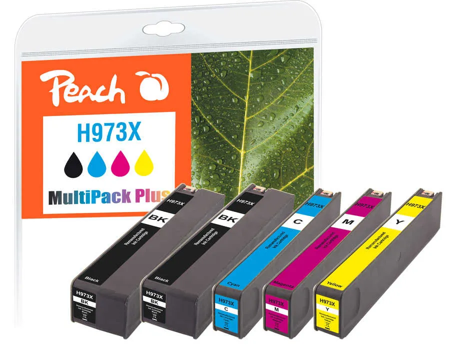 Peach  Combi Pack Plus compatible avec
 No. 973X, L0S07AE, F6T81AE, F6T82AE, F6T83AE HP PageWide Pro 477 dn