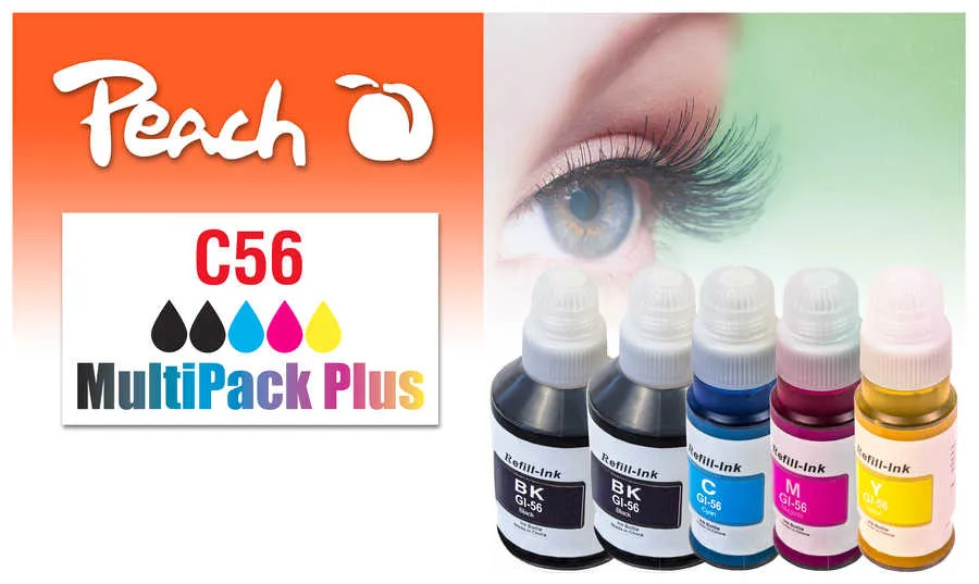 Peach Multipack Plus  compatible avec
 GI-56 Canon Maxify GX 3050