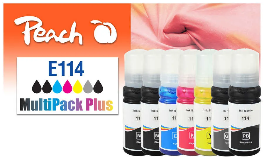 Peach Multipack Plus  compatible avec
 No. 114 Epson EcoTank ET-8500