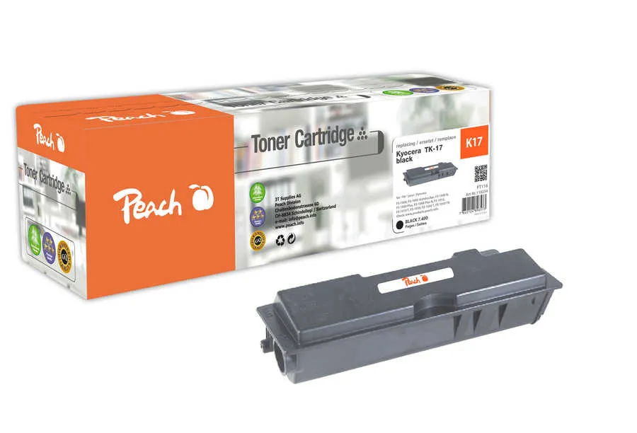 Peach  Toner Module noire, compatible avec
 TK-17 Kyocera FS-1000 Plus PSN